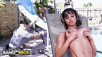 Bangbros big tits latin goddess marilyn mansion fucked poolside by bruno dickemz