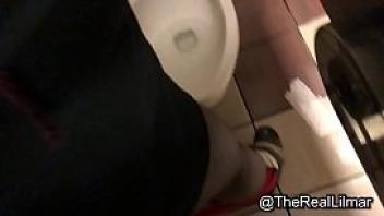 Lilmar tries to fuck in bathroom stall but the stupid toilet keeps flushing