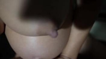 Rough pregnant creampie in hotel in front of the window for everyone to watch