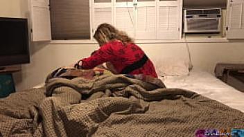 Stepmom shares bed with stepson clip