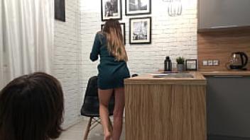A milf in a green tight helenperfect dress decided to star in a porn arthouse and get fucked on a chair she drinks champagne spreads her legs shows her pussy and screams loudly she straddled a chair and climbed onto the big cock come in and enjoy