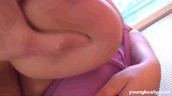 Chesty young yvone gets facialized in pov