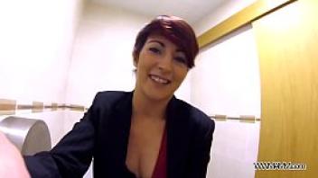 Spanish gal finds a hidden cam in the toilet and fucks its owner