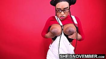 I 039 m erotically posing my large natural tits and huge brown areolas closeup fetish bending over with my big boobs bouncing petite busty black babe sheisnovember jiggling her saggy bomb shells while bending over after sitting on msnovember