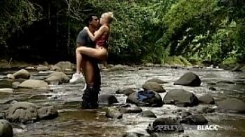 Private black jamie broks ass fucked in river by a bbc