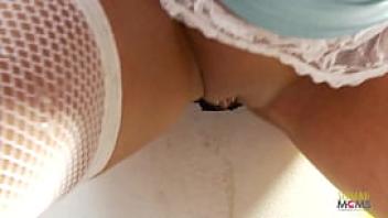 No amount of fingering is enough for brunette milf with big tits who craves meat in the gloryhole