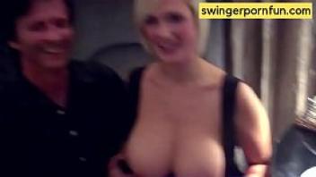 Hotwife sucks off cameraman before fucking her husband