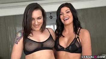 Sexy lesbian babes sinn sage and jessica rex in a sizzling anal strap on domination and hardcore lesbian anal action