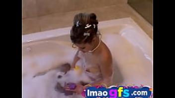 Hot latina teen topanga bathtub rubbing her pussy and tits