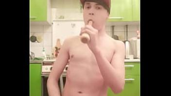 Skinny teen twink femboy rides a dildo moans jerks off his cock and ass on webcam and brings himself to orgasm