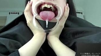 Saliva tongue fetish