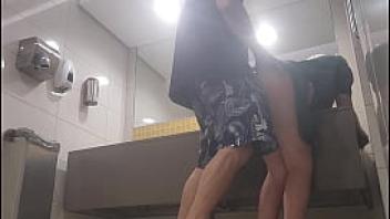 Couple caught fucking in public toilets