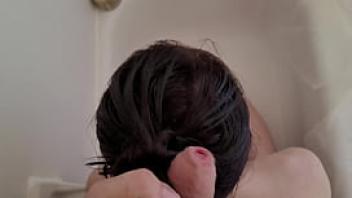 Teen cumshot on hair bun hair fetish