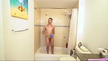 Milf jacks off hard dick in shower eats my ass takes rough sex marica chanelle johnny love