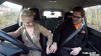 Busty euro publicly fucked before bj in car