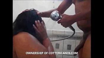 Ebony ssbbw cotton candi wears toilet seat n sucks dick