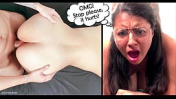 First time anal very painful anal surprise with a sexy 18 year old latina college student