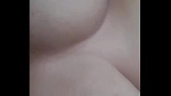 Bbw hotwife playing with her big boobs and inserting dildos in the pussy