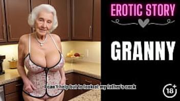 Granny story watching stepfather fucking step grandmother in the kitchen part 1