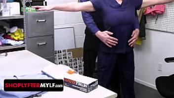 Blonde nurse gets caught shoplifting medical supplies shoplyfter mylf