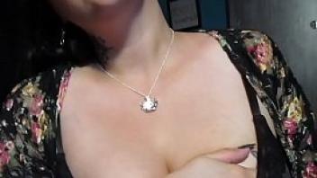 Huge boobs bra tease with jiggles and bouncing