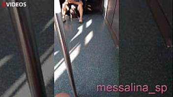 Messalina latina milf with no panties flashes her wet shaved pussy to a stranger in the subway while he was taking pictures