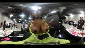 Vr ebony mystique booby jiggle at exxxotica nj 2019