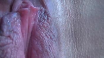 Close up pussy during orgasm of mature wife
