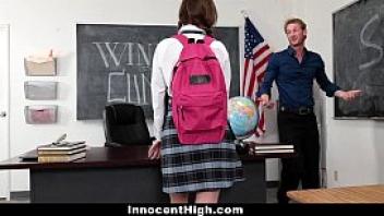 Shy schoolgirl fucks her speech teacher