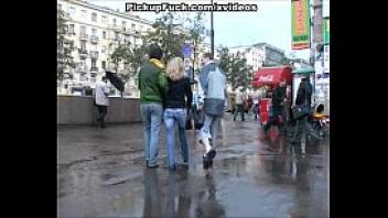 Real street pickup czech girls fucked outdoor in prague