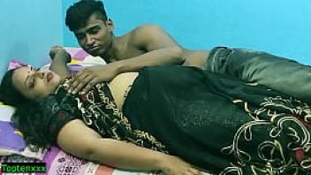 Indian hot stepsister getting fucked by junior brother at midnight real desi hot sex