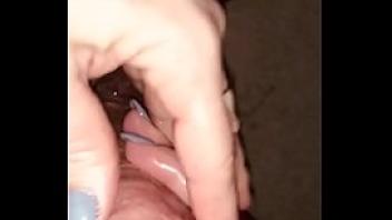 Reach around handjob with cumshot