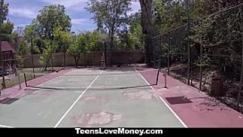 Teenslovemoney tennis slut fucks for cash