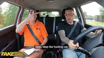 Fake driving school hard rough sex for sexy new instructor elisa tiger