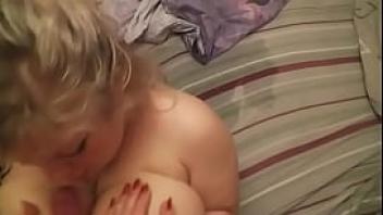 Busty mom brings her son a big tits slut