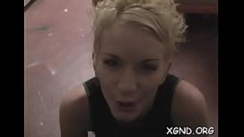 Enchanting blonde christen gets mouth abused