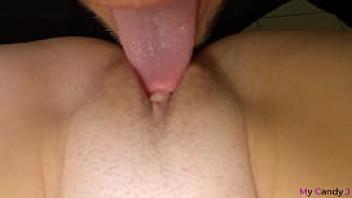 Eating perfect young pussy with squirting orgasm extreme close up asmr