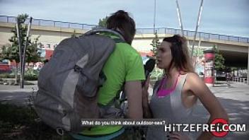Hitzefrei interracial german couple fuck on the rooftop