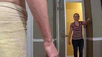 Blonde milf gets fucked and creampied by her stepson