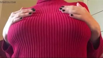 Red turtleneck joi 60fps by hotwifevenus