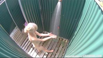 Amazing czech blonde in poolacutes shower hiddencam reality