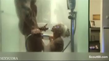 Young german couple hidden filmed by privat fuck in shower deutsch amateur