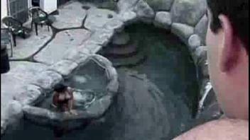 Latina gives head in pool bj