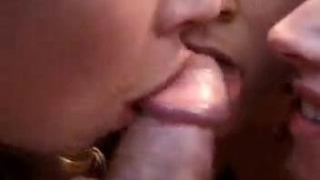 Sexy at home my wife and her two friends giving me a blowjob bestfriend threesome