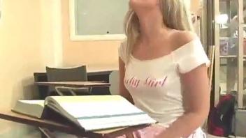 Teacher makes a schoolgirls panties wet girl next door masturbation