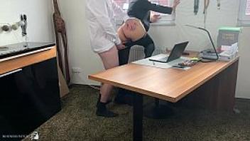 In lunch break sexy business woman fucked in highheels business bitch