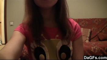 Russian teen loves to show her ass on webcam